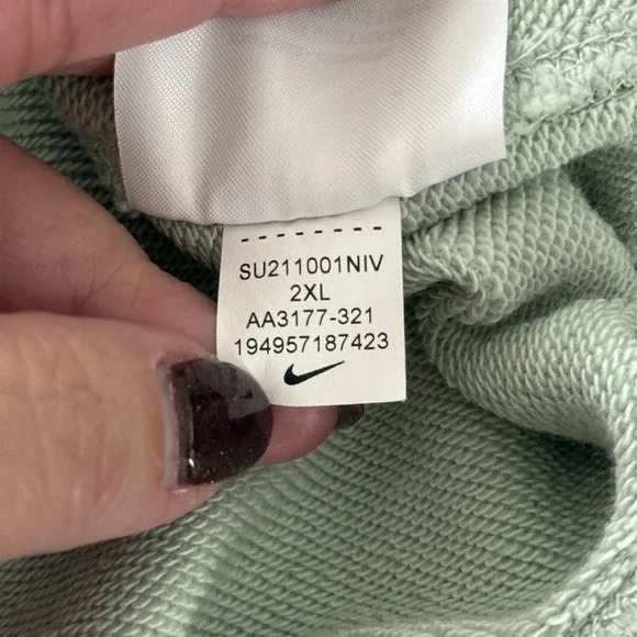 Nike Sportswear Club Fleece Men's‎ Green Crewneck Sweatshirt Size XXL AA3177-317 - Picture 5 of 8